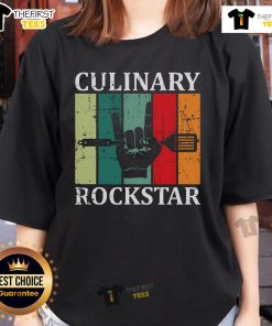 Vintage ladies tee featuring a culinary rockstar design, perfect for food lovers and stylish casual wear.