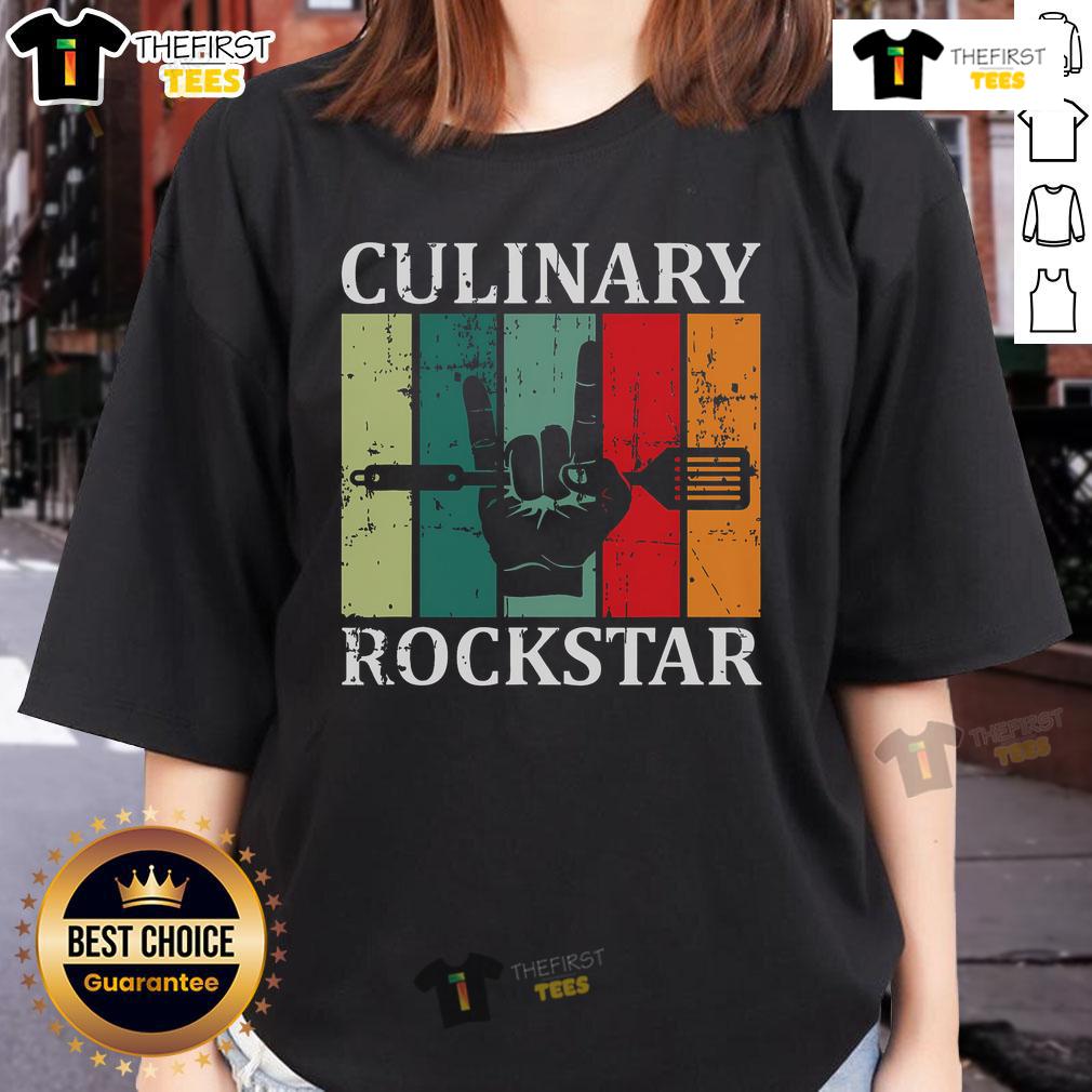 Nice Culinary Rockstar Vintage Ladies Tee Vintage ladies tee featuring a culinary rockstar design, perfect for food lovers and stylish casual wear.