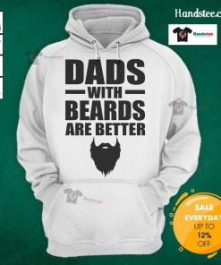 Nice dads with beards wear a stylish hoodie featuring a fun slogan, perfect for casual outings and family time.