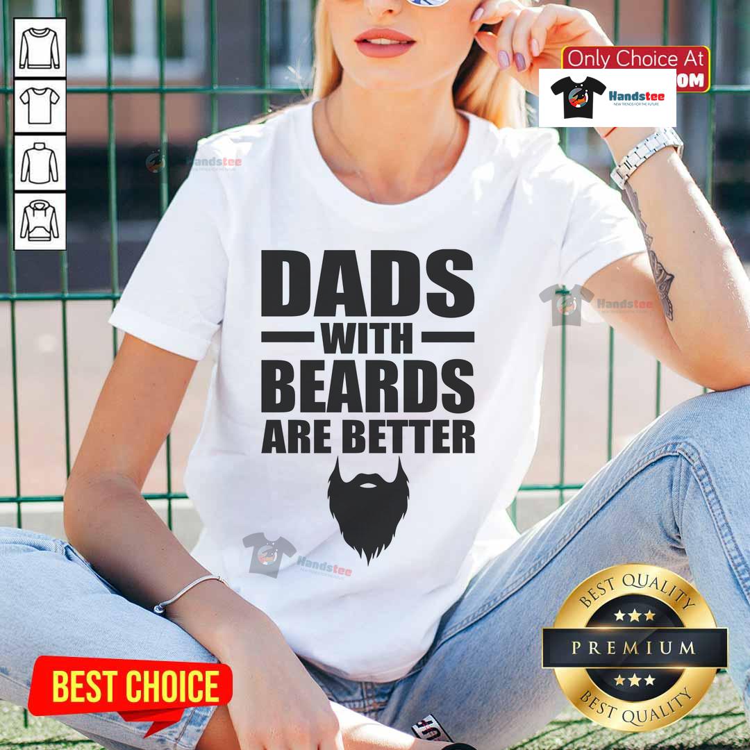 Nice Dads With Beards Are Better Ladies Tee Nice dads with beards are better ladies tee featuring a stylish design and playful text in vibrant colors.