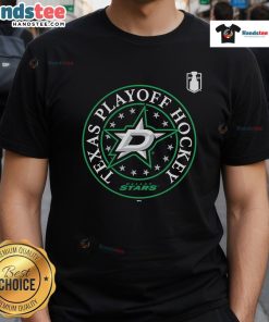 Alt Text: Nice Dallas Stars Black T-shirt for 2025 Stanley Cup Playoffs, showcasing team pride and playoff spirit.