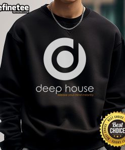 Nice Deep House Release Your Mind sweatshirt in vibrant colors, perfect for music lovers and casual streetwear style.