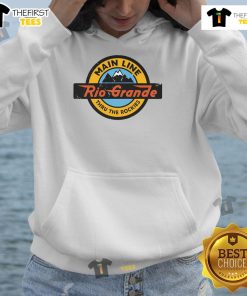 Nice Denver and Rio Grande Western Railroad hoodie in vibrant colors, perfect for train enthusiasts and vintage apparel lovers.