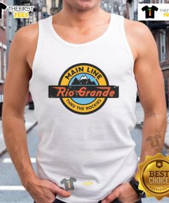 Stylish Nice Denver and Rio Grande Western Railroad tank top featuring vintage train graphics, perfect for rail enthusiasts.