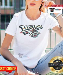 Nice Detroit Pistons Hardwood Classics Evergreen Ladies Tee featuring team colors and logo, perfect for fans.