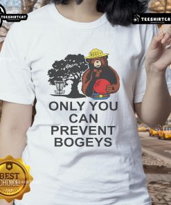 Alt Text: Ladies tee sign for disc golf with 'Only You Can Prevent Bogeys' message, promoting fun and awareness in disc golf.