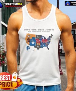 Tank top featuring MLB team logos on a United States map, highlighting the most hated out-of-state teams.