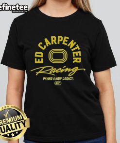 Nice Ed Carpenter Racing Legacy Retro Ladies Tee showcasing a stylish design for racing fans and fashion enthusiasts.