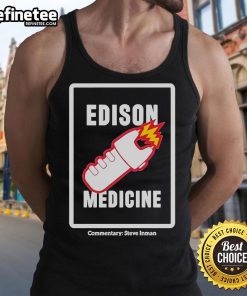 Steve Inman wearing a Nice Edison medicine commentary tank top, showcasing a stylish look for health enthusiasts.