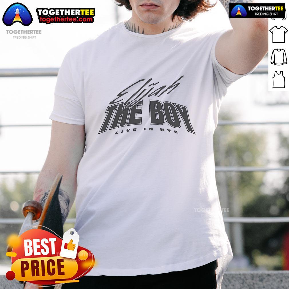 Nice Elijah The Boy The Boy Live In Nyc T Shirt Nice Elijah The Boy Live In NYC T-Shirt featuring vibrant graphics and bold text, perfect for fans of the artist.