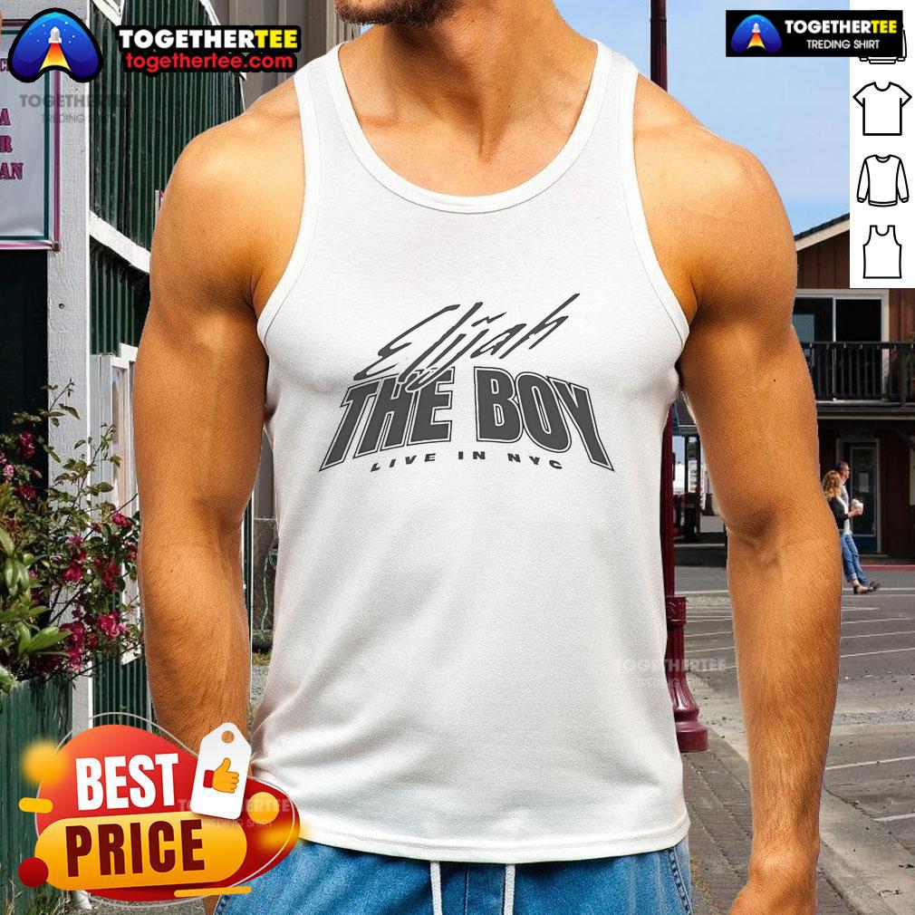 Nice Elijah The Boy The Boy Live In Nyc Tank Top Nice Elijah wearing a 'The Boy' live in NYC tank top, showcasing vibrant urban style and music culture in the city.