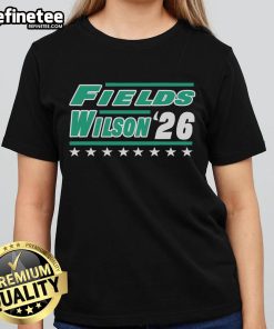 Garrett Wilson 2026 New York Ladies Tee displayed in a scenic field, showcasing stylish design and vibrant colors.