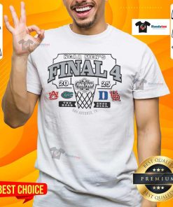 2025 NCAA Men's Basketball Final Four logo t-shirt featuring team graphics and vibrant colors for fans.