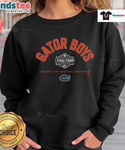 Florida Gator Boys Final Four sweatshirt featuring vibrant colors and sporty design for basketball fans.