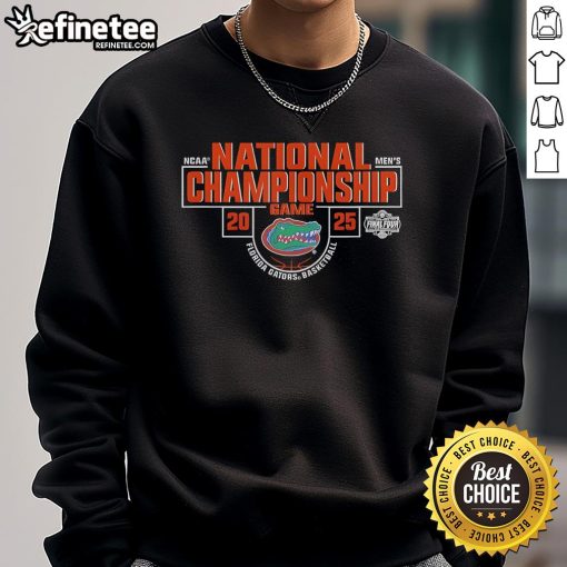 2025 Men's Basketball National Championship Florida Gators sweatshirt, showcasing team pride and vibrant colors.