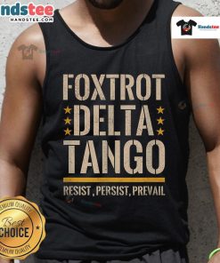 Nice Foxtrots Deltas Tangos Resist Camo Tank Top for parks and hunting, featuring stylish camouflage design.