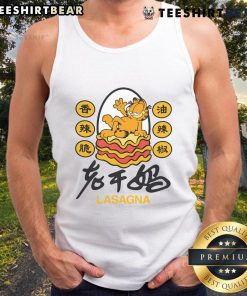 Nice Garfield Lasagna Chili Oil Tank Top featuring a playful Garfield graphic and vibrant colors for casual style.