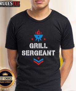 Alt Text: Nice Grill Sergeant 4th of July T-Shirt featuring a patriotic design perfect for summer barbecues and celebrations.