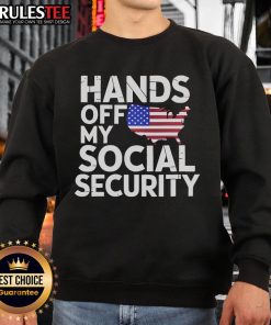 Cozy Nice Hands Off My Social Security Sweatshirt in a casual setting, perfect for showing off your style and support.