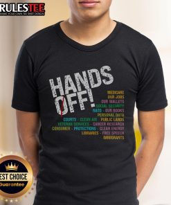 Nice Hands Off Our Freedoms Protect What Matters T-Shirt featuring a bold graphic promoting freedom and personal rights.