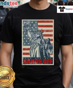 Nice Hands Off Resist Resistance Save Democracy Social Security T-Shirt featuring bold messages on a stylish tee.