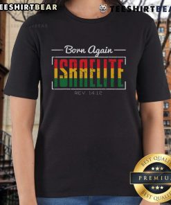 Stylish Hebrew Israelite clothing for women - Born Again Israelite Jah ladies tee in vibrant colors and comfortable fit.