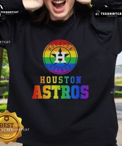 Stylish Houston Astros Pride Sweatshirt, perfect for fans showcasing team spirit and support in comfort and style.