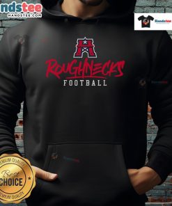 Stylized text hoodie featuring the Nice Houston Roughnecks logo, perfect for fans and casual wear.