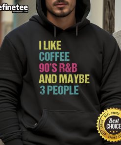 Vintage retro RnB hoodie featuring 'Nice, I Like Coffee' design, inspired by 90s R&B style, perfect for casual wear.
