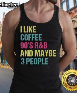 Vintage retro R&B tank top featuring 'Nice, I Like Coffee' design inspired by 90s music culture, perfect for casual wear.
