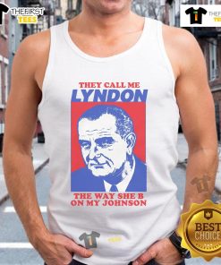 Funny 'Nice I Must Be Lyndon' tank top featuring a humorous quote, perfect for casual outings and expressing personality.