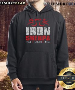 Nice Iron Sherpa Triathlon Hoodie for triathletes, featuring a cheerful beer design perfect for post-race celebrations.