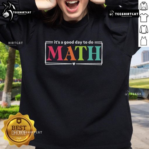 Back to school sweatshirt for math teachers, perfect for test day, featuring a cheerful design that celebrates math.