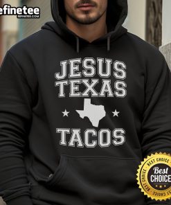 Vintage Texas hoodie featuring Nice Jesus tacos and a longhorn design, perfect for proud Texans and taco lovers.