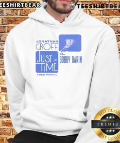 Jonathan Groff in a hoodie for 'Bobby Darin: A New Musical' - a stylish look for the talented performer.