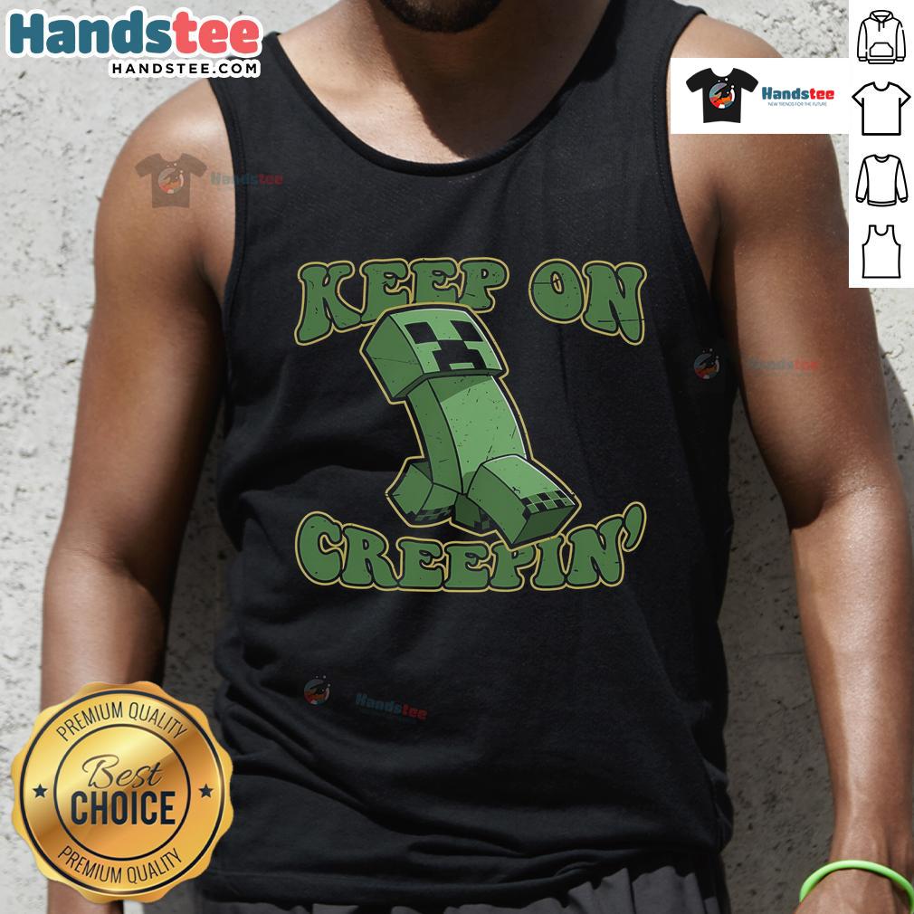 Nice Keep On Creepin' Tank Top Alt Text: Trendy Nice Keep On Creepin Tank Top featuring a stylish graphic design, perfect for casual summer outfits.