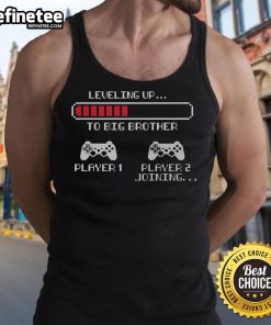 Vintage gaming tank top featuring 'Nice Leveling Up to Big Brother 2024' design, perfect for gaming enthusiasts.