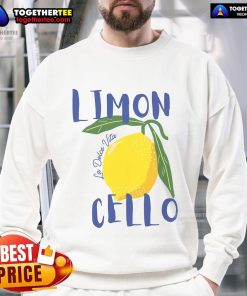 Alt Text: Cozy La Dolce Vita Italian lemon sweatshirt featuring vibrant limoncello design for stylish casual wear.