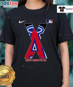 Los Angeles Angels 'X Gon Give It To Ya' baseball ladies tee featuring a stylish design perfect for fans.