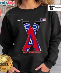 Stylish Los Angeles Angels X Gon Give It To Ya baseball sweatshirt featuring vibrant colors and sporty design.