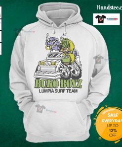 Nice Lumpia Surf Team Buko Boyz Hoodie featuring vibrant design and cozy fit for surf enthusiasts and streetwear lovers.