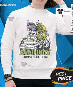 Nice Lumpia Surf Team Buko Boyz sweatshirt featuring vibrant graphics and a stylish design for surf enthusiasts.