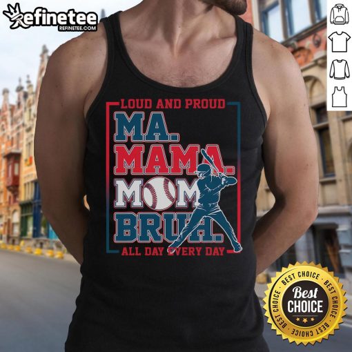 Nice Ma Mama Mom Bruh Baseball tank top in vibrant colors, perfect for showing loud and proud support every day.