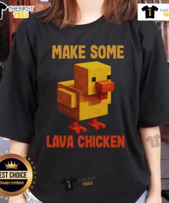 Stylish 'Nice Make Some Lava Chicken' ladies tee featuring vibrant design, perfect for casual wear and chicken lovers.