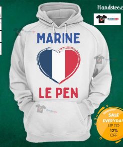 Stylish Nice Marine Le Pen France flag hoodie showcasing patriotic colors and design, perfect for casual wear.
