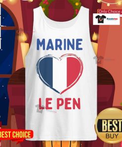 Nice Marine Le Pen France flag tank top showcasing patriotic colors and design, perfect for summer fashion.