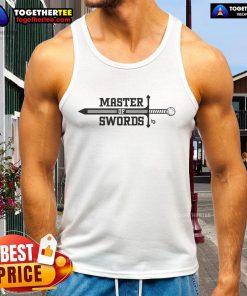 Alt Text: Stylish Nice Master of the Swords tank top featuring a bold graphic design, perfect for casual summer wear.