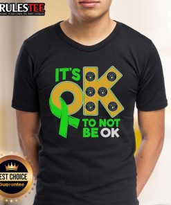 Nice Milwaukee Brewers 'It's Ok To Not Be Ok' T-Shirt featuring team colors and logo, perfect for fans and mental health awareness.