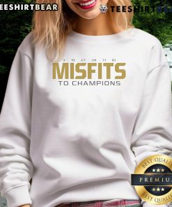 Alt Text: Nice Misfits to Champions sweatshirt featuring bold graphics, perfect for stylish comfort and fan expression.