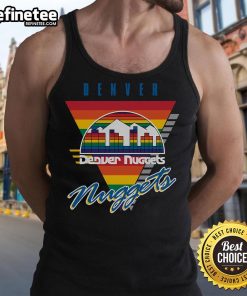 Nice Mitchell & Ness Black Denver Nuggets Worldwide Collection Tri-Logo Tank Top for fans and collectors.